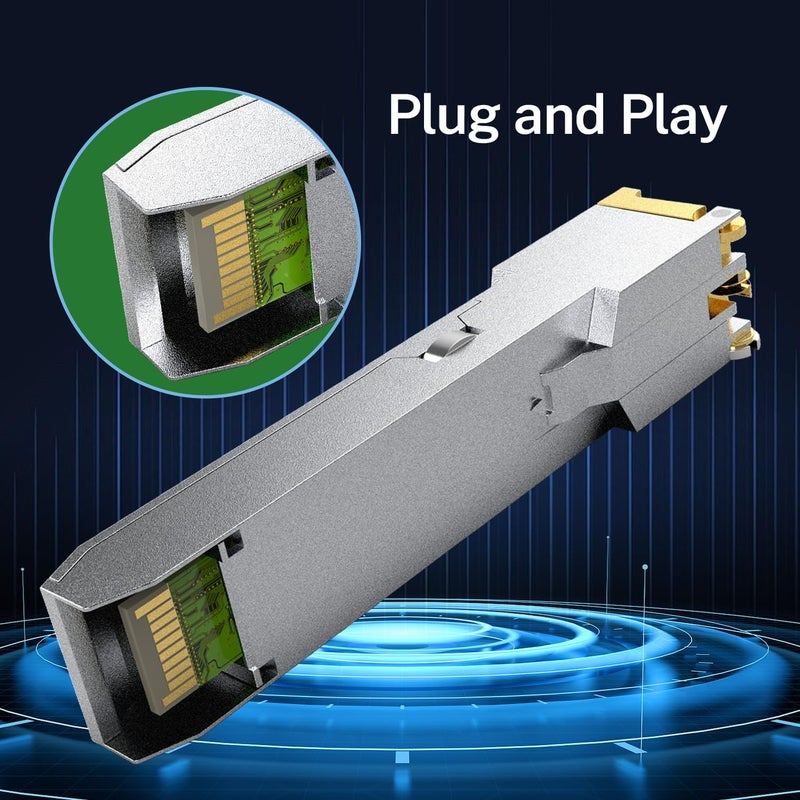 FTTPVIPS High-Performance 1000Base-T Gigabit SFP to RJ45 Copper Ethernet Transceiver - Compatible with Cisco, Meraki, Ubiquiti, D-Link, TP-Link, Supermicro, Netgear, MikroTik S-RJ01, 1.25G SFP-T, up to 100m - Image 5